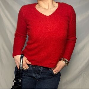 Charter Club Cashmere Red V-Neck Women's Sweater